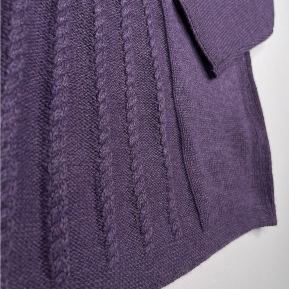 Soft Surroundings Sydney Knit Sweater Purple Wool Boho Winter Fall Office New - Picture 4 of 15